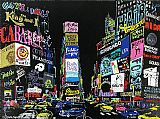 Leroy Neiman Famous Paintings - Lights of Broadway